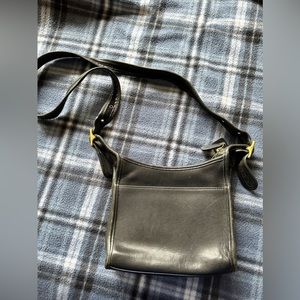 Coach Vintage Black Leather Crossbody Purse.